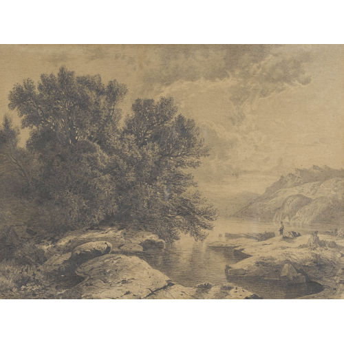 ALEXANDRE CALAME : Eichen am Seeufer (DOBIASCHOFSKY AUKTIONEN AG)