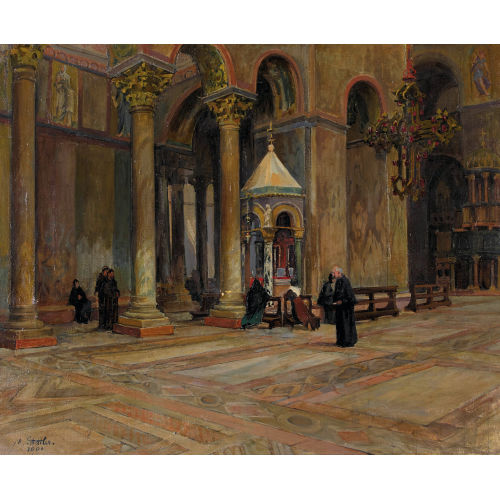 MARTHA STETTLER : Interieur von San Marco in Venedig (DOBIASCHOFSKY AUKTIONEN AG)