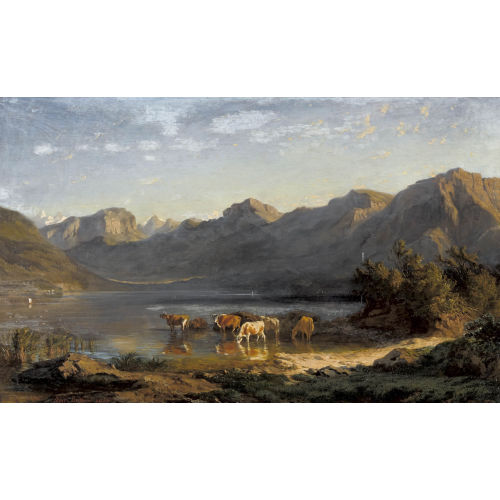 RODOLPHE L�ON BERTHOUD : Viehherde am Seeufer (DOBIASCHOFSKY AUKTIONEN AG)