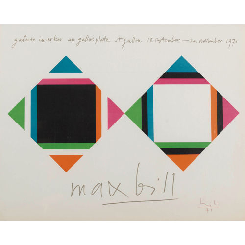 MAX BILL : 'galerie im erker max bill 1971' (DOBIASCHOFSKY AUKTIONEN AG)