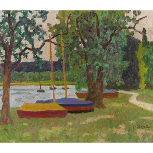 LEO DECK : 'Bei L�scherz (Bielersee)' (DOBIASCHOFSKY AUKTIONEN AG)