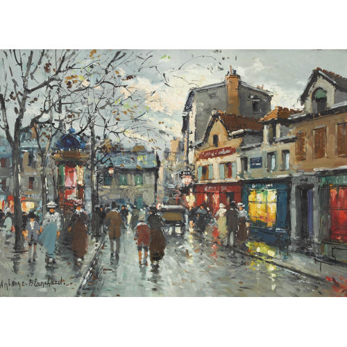 ANTOINE BLANCHARD : Pariser Strassenszene (DOBIASCHOFSKY AUKTIONEN AG)
