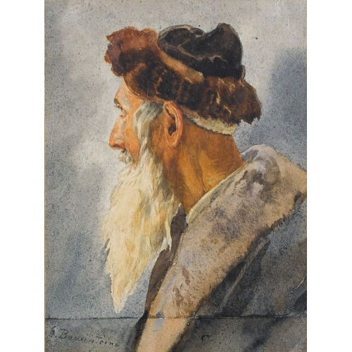 GUSTAV BAUERNFEIND : Portr�t eines alten Mannes mit Bart und Fellm�tze (DOBIASCHOFSKY AUKTIONEN AG)
