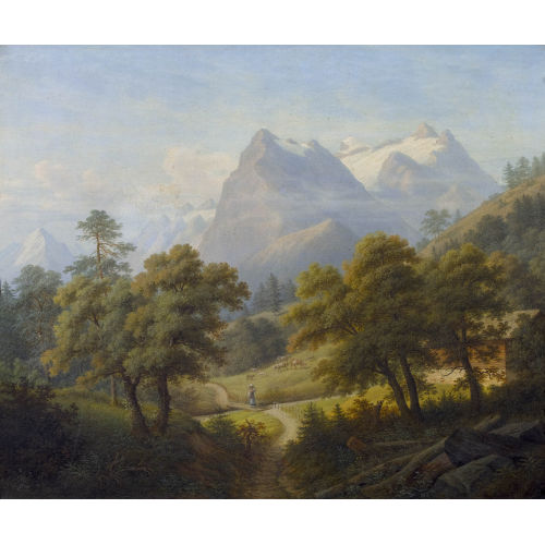 ANTON WINTERLIN : Gebirgslandschaft mit dem Uri-Rotstock (22E). (480847) (295) (DOBIASCHOFSKY AUKTIONEN AG)