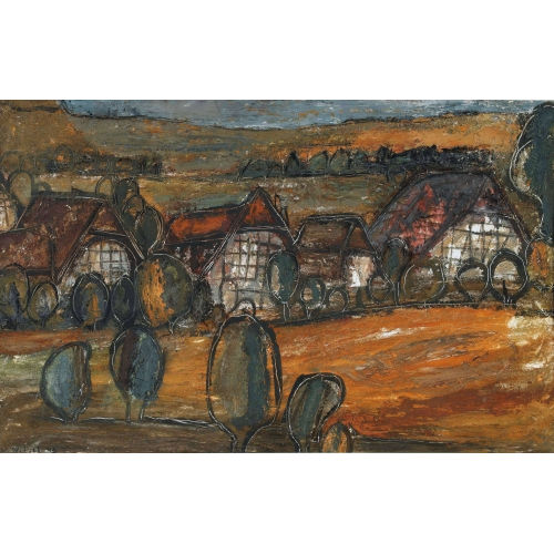WERNER PAUL WITSCHI : Landschaft mit Bauernh�usern (DOBIASCHOFSKY AUKTIONEN AG)