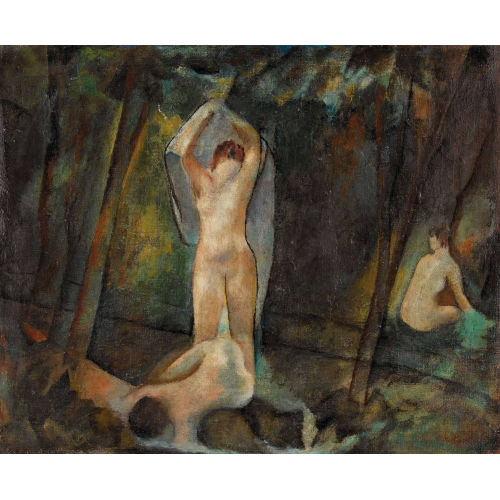 RODOLPHE TH�OPHILE BOSSHARD : Baigneuses dans la for�t (DOBIASCHOFSKY AUKTIONEN AG)