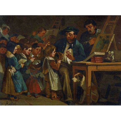 AUGUSTE RAFFET : Kinder im Malatelier (DOBIASCHOFSKY AUKTIONEN AG)