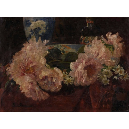 GUSTAVE JEANNERET : Stillleben mit Pfingstrosen (DOBIASCHOFSKY AUKTIONEN AG)