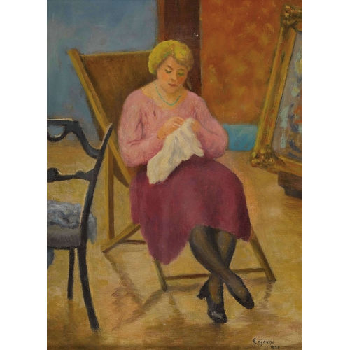 �MILE LEJEUNE : 'La brodeuse' (DOBIASCHOFSKY AUKTIONEN AG)