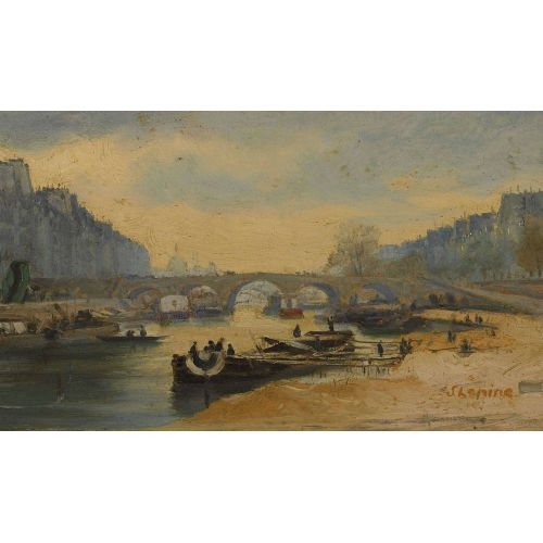 STANISLAS VICTOR �DOUARD L�PINE : 'Quai d′Anjou' (DOBIASCHOFSKY AUKTIONEN AG)