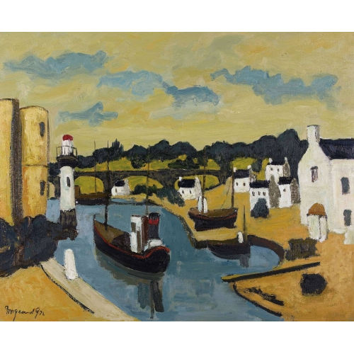 GEORGES BORGEAUD : Paysage de Normandie (DOBIASCHOFSKY AUKTIONEN AG)