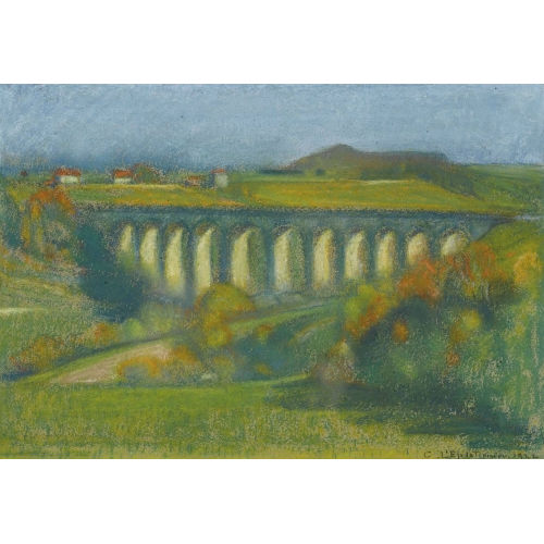 CHARLES L′EPLATTENIER : Le viaduc de Boudry (DOBIASCHOFSKY AUKTIONEN AG)