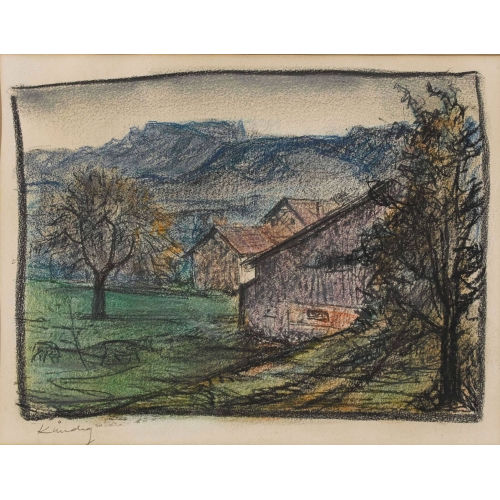 REINHOLD K�NDIG : Bauernhaus mit K�hen (DOBIASCHOFSKY AUKTIONEN AG)