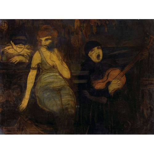 AUGUSTE NICOLAS GEORGES GRASS-MICK : 'L′aubade aux Arlequins' (DOBIASCHOFSKY AUKTIONEN AG)