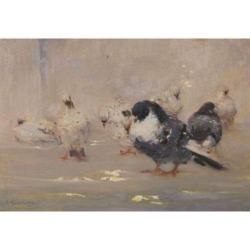 GIOVANNI GUARLOTTI : Tauben (DOBIASCHOFSKY AUKTIONEN AG)