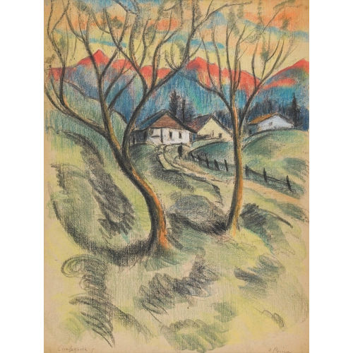 ANDR� JULIEN PRINA : 'Corbeyrier en hiver' (DOBIASCHOFSKY AUKTIONEN AG)