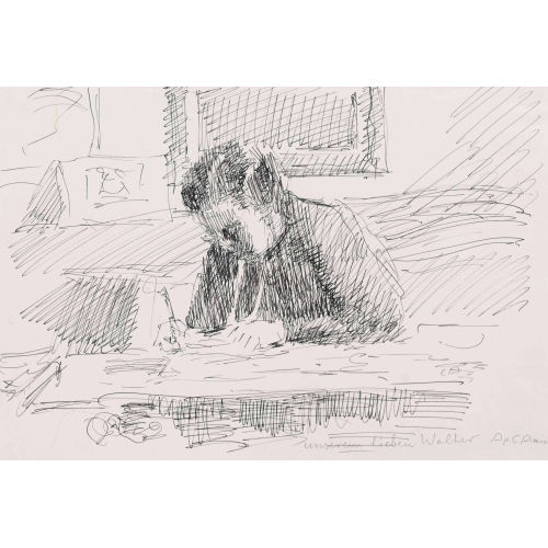 CUNO AMIET : Am Schreibtisch (DOBIASCHOFSKY AUKTIONEN AG)