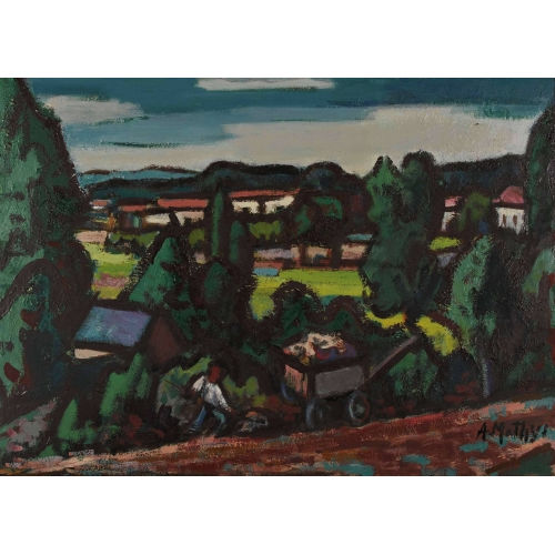 ADOLF MATHYS : 'Landschaft bei Holligen' (DOBIASCHOFSKY AUKTIONEN AG)