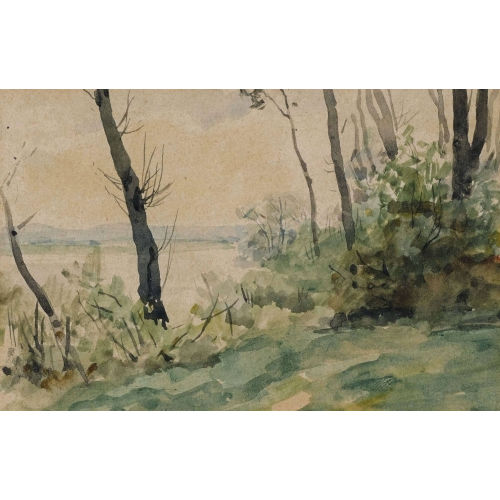 ALBERT ANKER : Bord du lac de Bienne (DOBIASCHOFSKY AUKTIONEN AG)