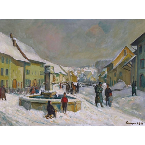 FRITZ P�MPIN : 'Pratteln im Kriegswinter' (DOBIASCHOFSKY AUKTIONEN AG)