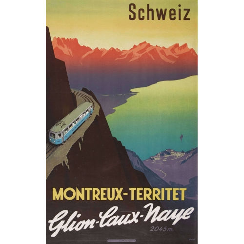 OTTO ERNST : 'Montreux - Territet - Glion - Caux - Naye' (DOBIASCHOFSKY AUKTIONEN AG)