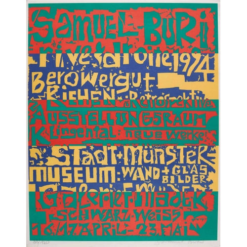 SAMUEL BURI : 'Samuel Buri rive droite 1974 Berowergut Riehen...' (DOBIASCHOFSKY AUKTIONEN AG)