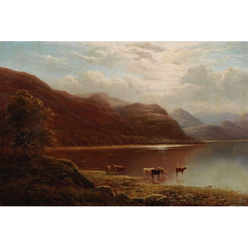 WILLIAM MELLOR : 'Lodore and Borrowdale from Derwentwater, Cumberland' (DOBIASCHOFSKY AUKTIONEN AG)