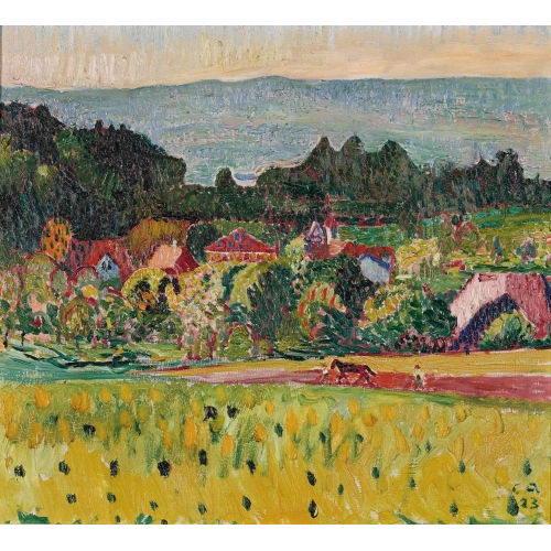 CUNO AMIET : Sommerliche Landschaft mit Blick auf Oschwand (DOBIASCHOFSKY AUKTIONEN AG)