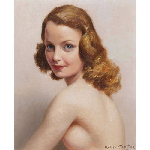 ROBERT LOUIS RAYMOND DUFLOS : Portrait de femme (DOBIASCHOFSKY AUKTIONEN AG)