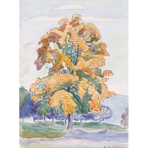 OSCAR WILHELM L�THY : Herbstlicher Baum (DOBIASCHOFSKY AUKTIONEN AG)