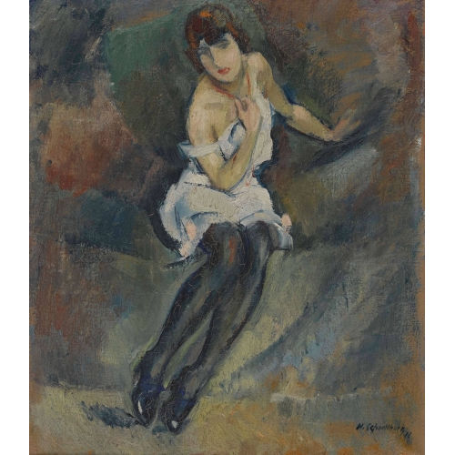 HANS SCHOELLHORN : Sitzende Dame (DOBIASCHOFSKY AUKTIONEN AG)