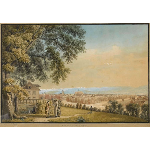 JOHANN JAKOB BIEDERMANN : 'Vue de la Ville de Zurich' (DOBIASCHOFSKY AUKTIONEN AG)