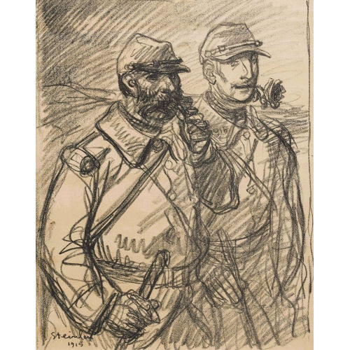 TH�OPHILE-ALEXANDRE STEINLEN : Zwei Soldaten (DOBIASCHOFSKY AUKTIONEN AG)