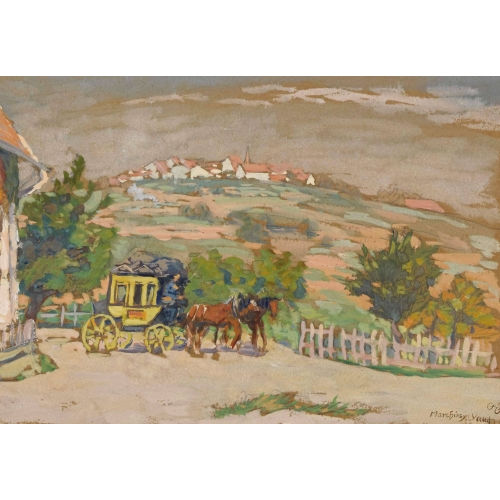 GUSTAV ADOLF GAMPER : 'Die Post in Marchissy (Vaud)' (DOBIASCHOFSKY AUKTIONEN AG)