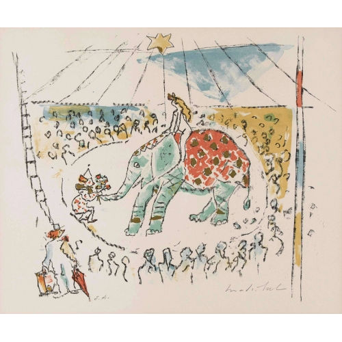 KARL MADRITSCH : Elefant in der Manege (DOBIASCHOFSKY AUKTIONEN AG)