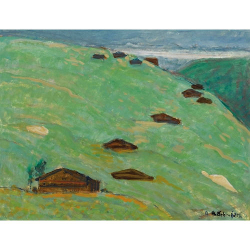 ALBERT SCHMIDT : Sommerliche Alp (DOBIASCHOFSKY AUKTIONEN AG)