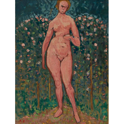 ALBERT SCHMIDT : 'Nu devant le rosier' (DOBIASCHOFSKY AUKTIONEN AG)