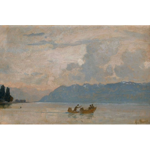 FRANOIS BOCION : Pcheurs au large de Bellerive (DOBIASCHOFSKY AUKTIONEN AG)