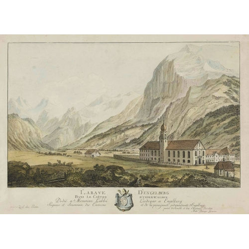 MATTHIAS PFENNINGER : 'L′Abaye d′Engelberg dans le Canton d′Unterwalden Dedi� a Monsieur L′abb� Leodegar a Engelberg Seigneur et Souverain des Environs et de la principaut� d′Engelberg' (DOBIASCHOFSKY AUKTIONEN AG)