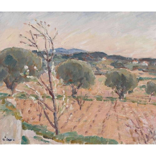 LOUIS HENRI DE MEURON : Paysage pr�s de Sanary-sur-Mer (DOBIASCHOFSKY AUKTIONEN AG)