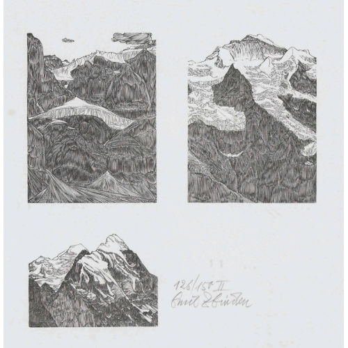 EMIL ZBINDEN : Gebirgspartien im Berner Oberland (DOBIASCHOFSKY AUKTIONEN AG)