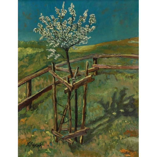 KARL SCHENK : Junger, bl�hender Obstbaum (DOBIASCHOFSKY AUKTIONEN AG)