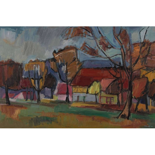 JACQUES KNECHT : 'Bauernhaus in Weesen' (DOBIASCHOFSKY AUKTIONEN AG)