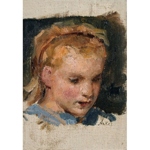 ALBERT ANKER : Studie zu Kopfbildnis eines blonden M�dchens (DOBIASCHOFSKY AUKTIONEN AG)