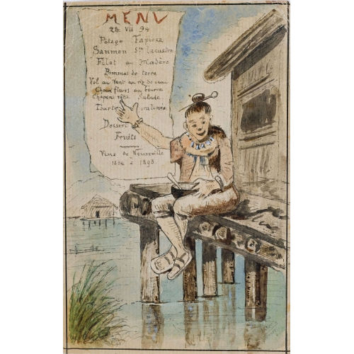 ALBERT ANKER : Pfahlbauerkind l�dt zum Taufessen ein (DOBIASCHOFSKY AUKTIONEN AG)