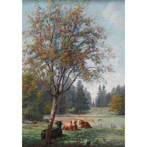 �DOUARD JEANMAIRE : 'Le sorbier devant mon petit atelier � la Joux-Perret' (DOBIASCHOFSKY AUKTIONEN AG)