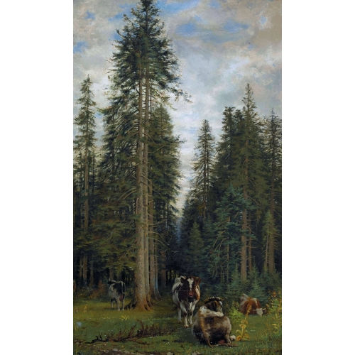 �DOUARD JEANMAIRE : 'Un temps couvert dans une for�t de sapins' (DOBIASCHOFSKY AUKTIONEN AG)