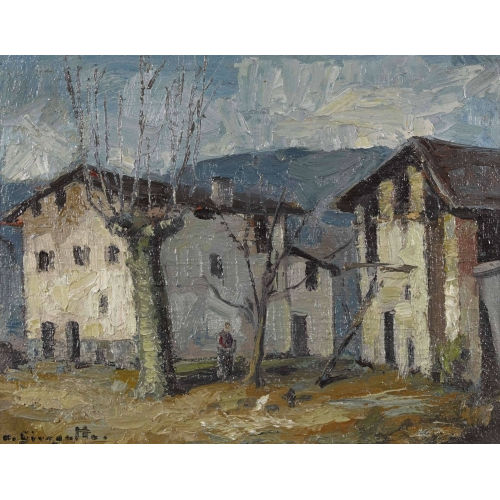 ANGELO GIORGETTI : Tessiner Dorfpartie im Herbst (DOBIASCHOFSKY AUKTIONEN AG)