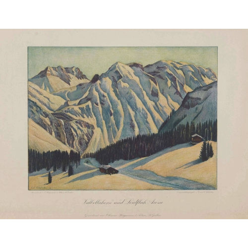 ERNST EMIL SCHLATTER : 'Valbellahorn und Leidfluh Arosa' (DOBIASCHOFSKY AUKTIONEN AG)