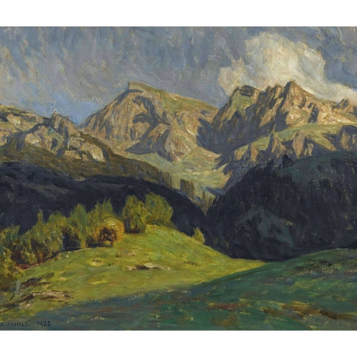 EMIL SCHILL : Sommerliche Berglandschaft (DOBIASCHOFSKY AUKTIONEN AG)